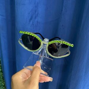 Green Diamond Studded Shades